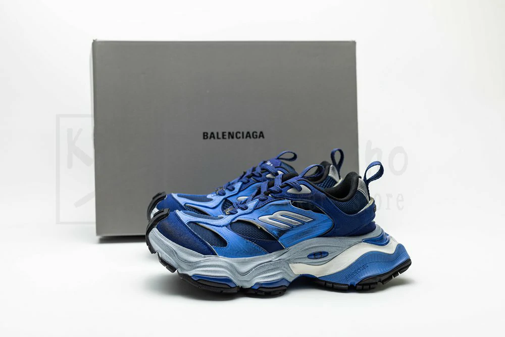 Ba*len*cia*ga cargo sneakers blue white