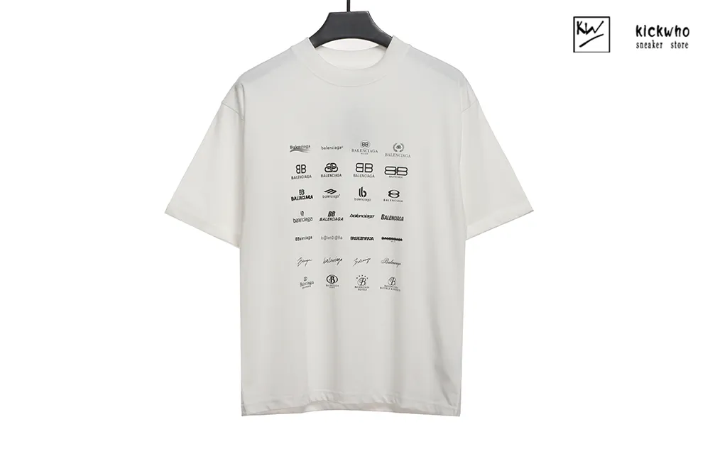 Ba*len*cia*ga archive logos t-shirt white