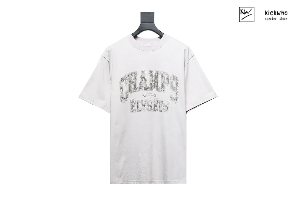 Ba*len*cia*ga blurred letters t-shirt white