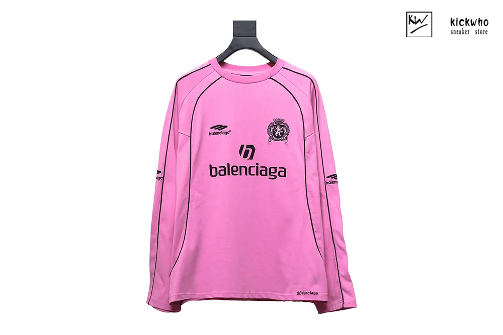 Ba*len*cia*ga miami soccer long sleeved shirt pink