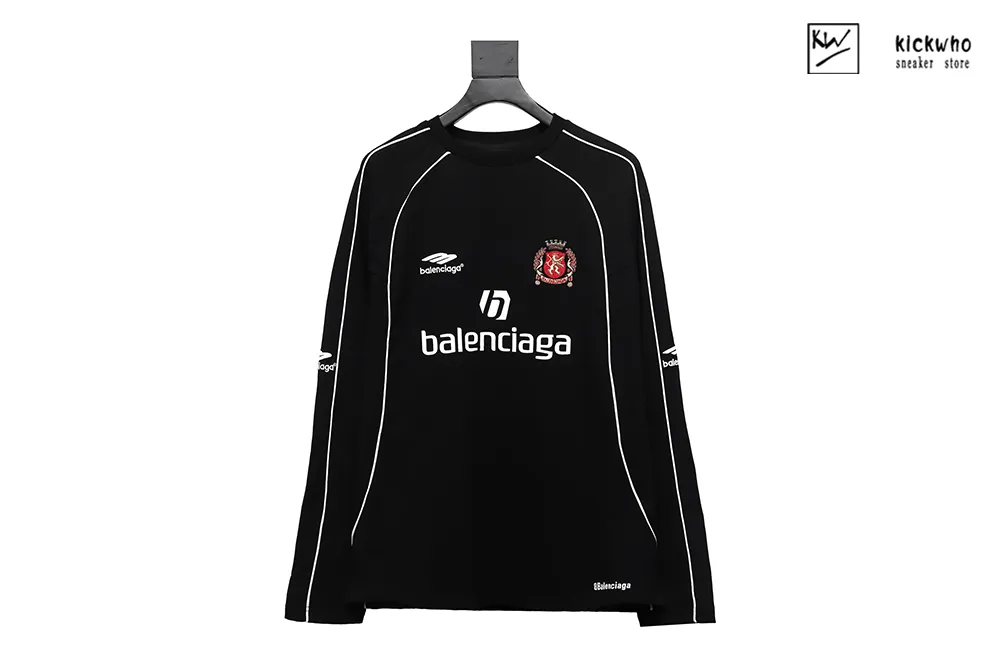 Ba*len*cia*ga miami soccer long sleeved shirt black