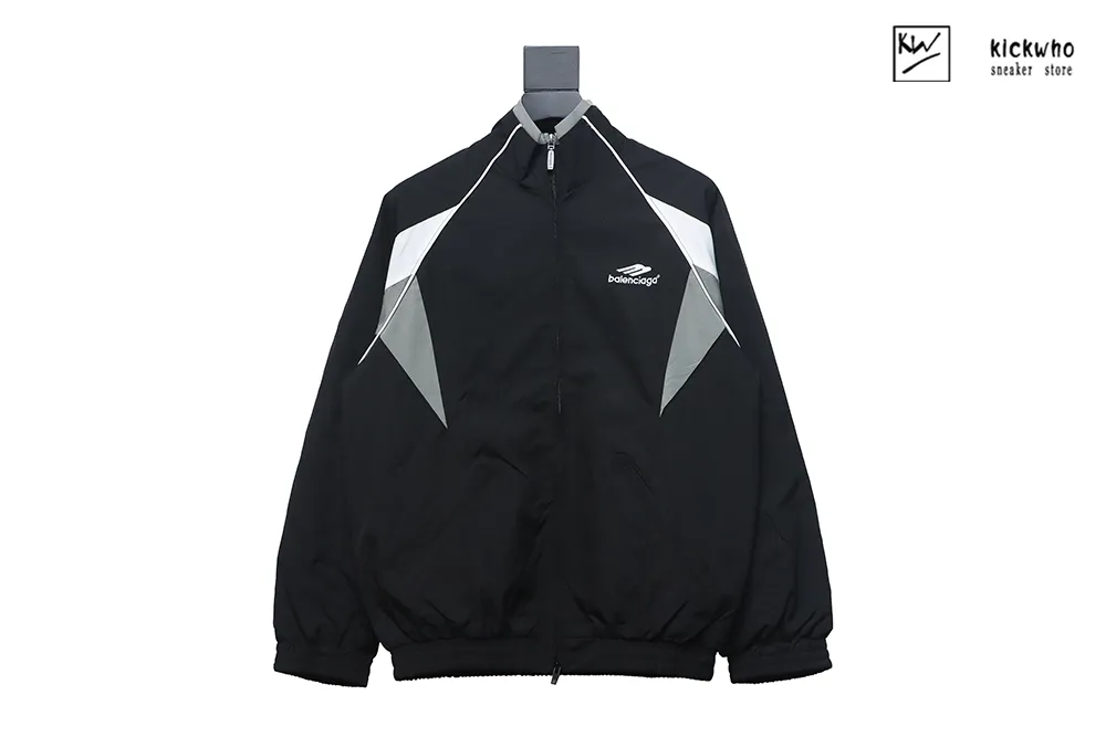 Ba*len*cia*ga splicing sports jacket black
