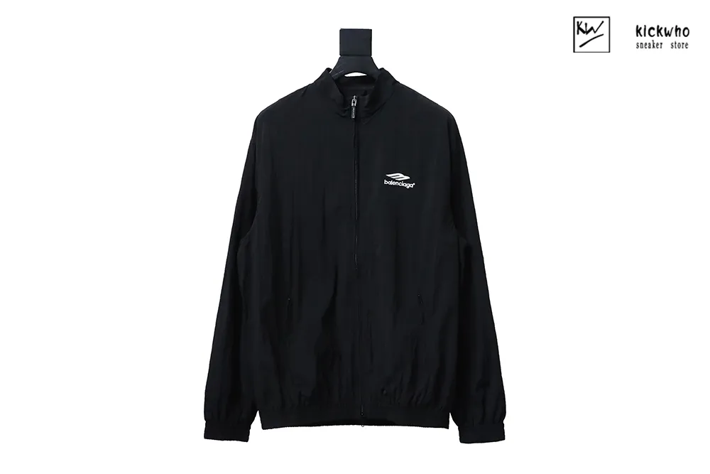 Ba*len*cia*ga 3b embroidered sports jacket black
