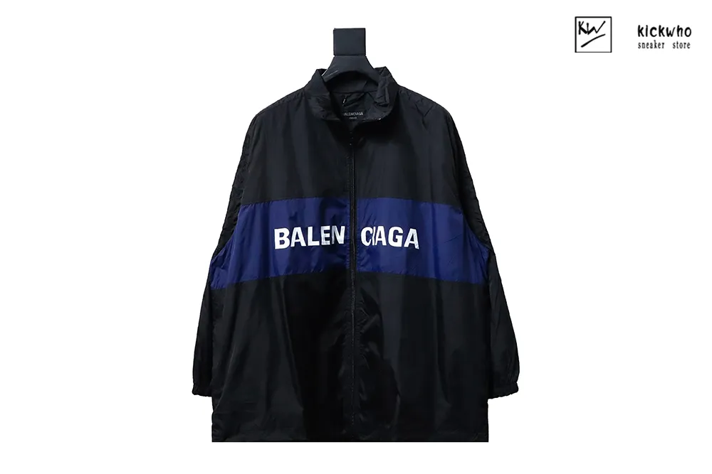 Ba*len*cia*ga black and blue spliced jacket