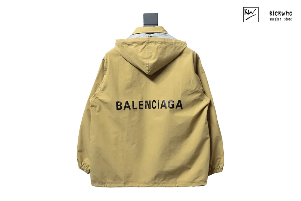 Ba*len*cia*ga back letter jacket khaki