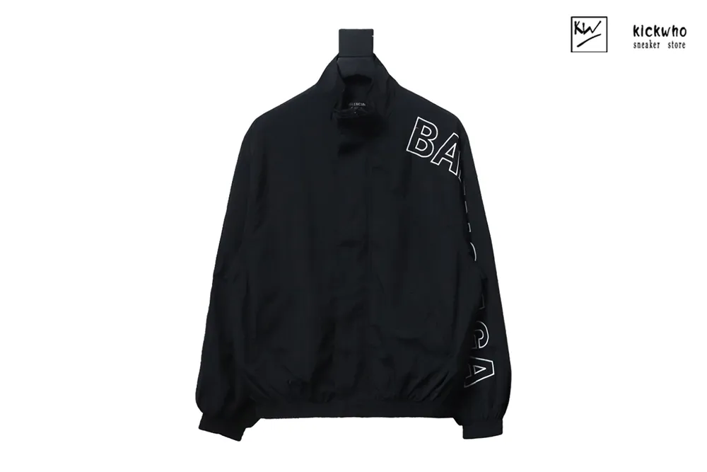 Ba*len*cia*ga hollow letter embroidery sports suit jacket