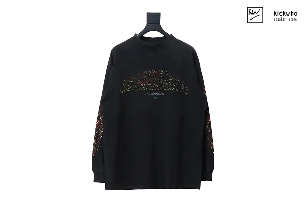 Ba*len*cia*ga sanskrit disaster flame long sleeves