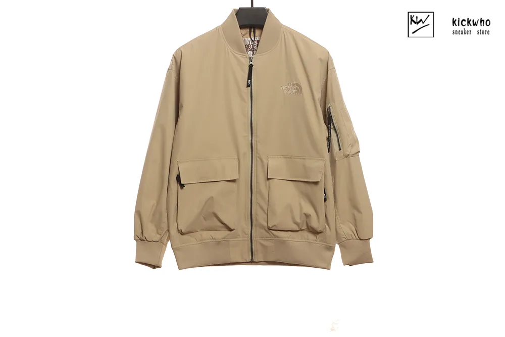 t*f zippered outdoor jacket khaki