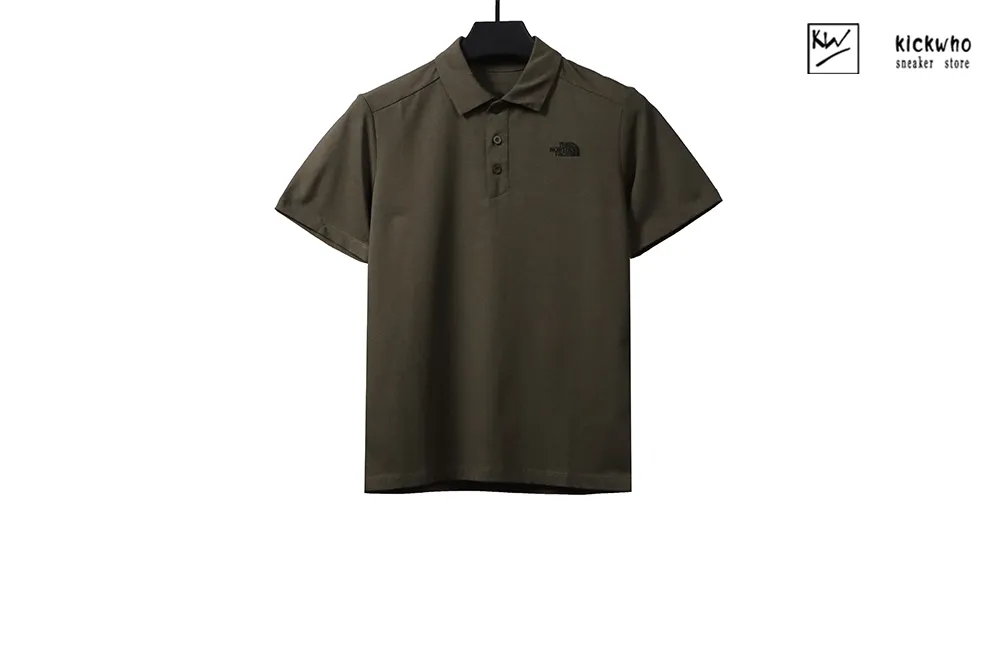 t*f minimalist logo polo grayish green