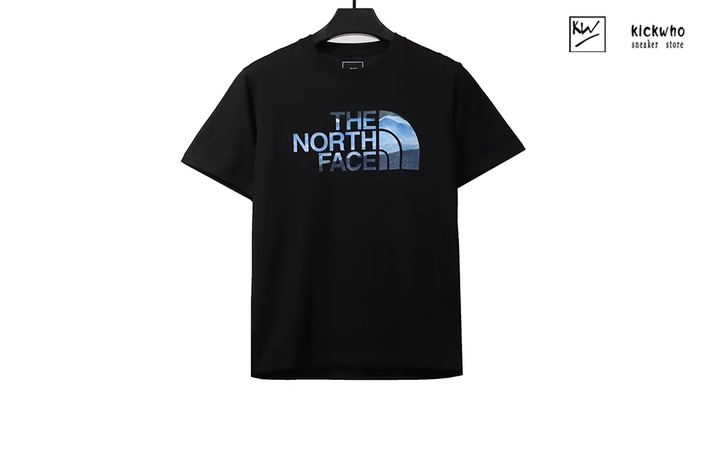 t*f wave print t-shirt black