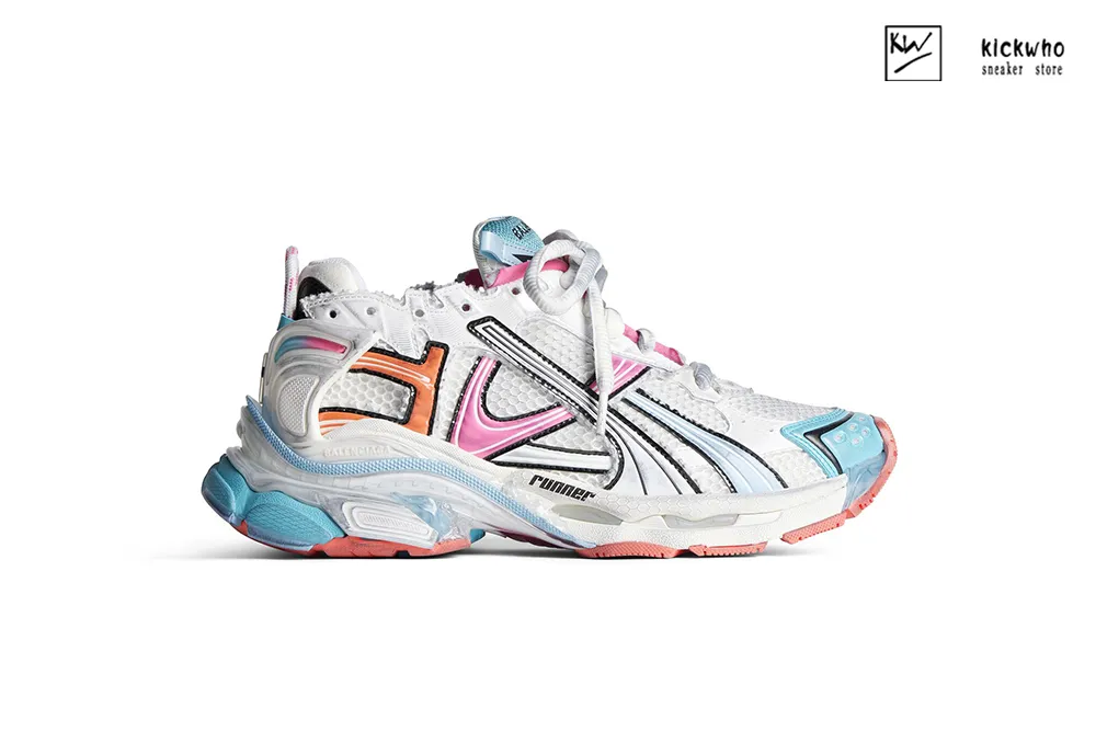 Ba*len*cia*ga runner sneaker blue pink orange