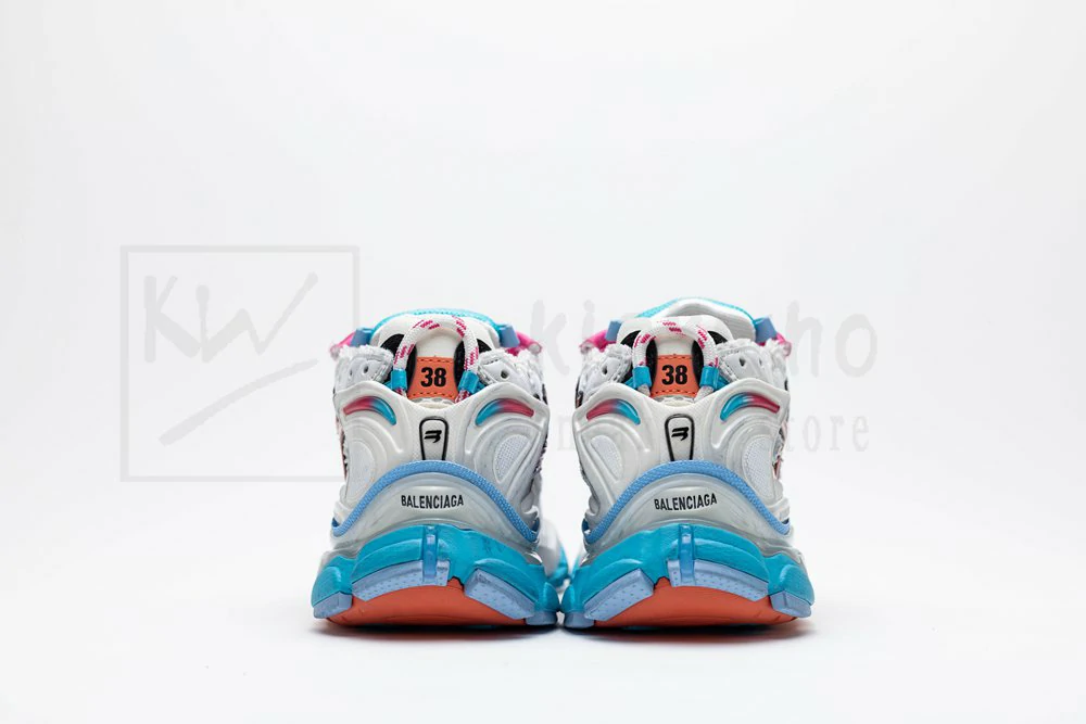 Ba*len*cia*ga runner sneaker blue pink orange
