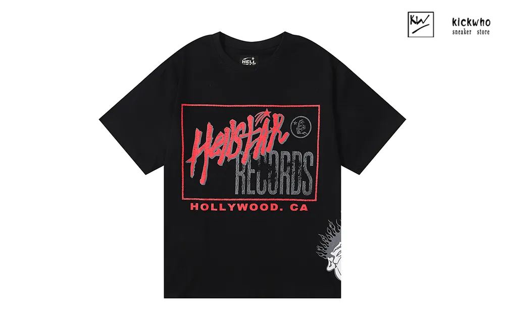H*lst*r manga letters t-shirt black