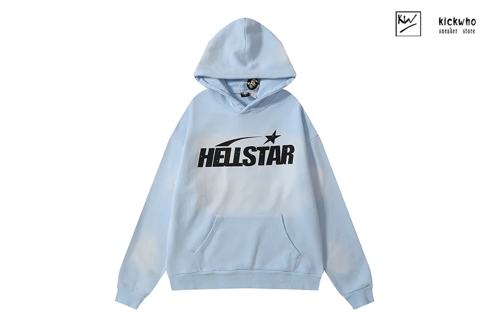 H*lst*r side goddess big logo hoodie blue