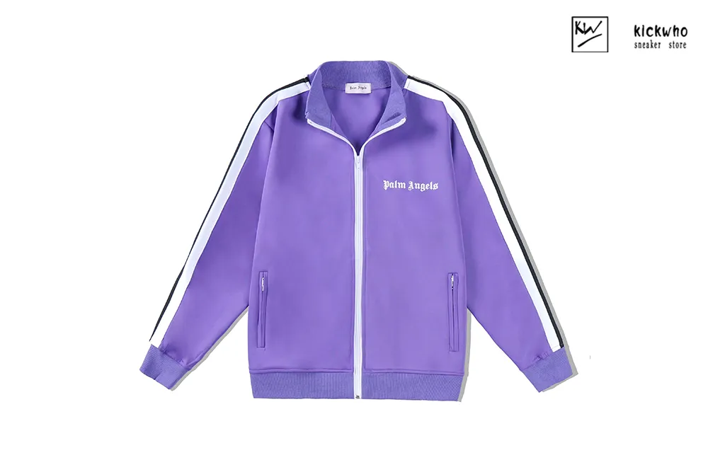 palm angels side striped suit jacket purple
