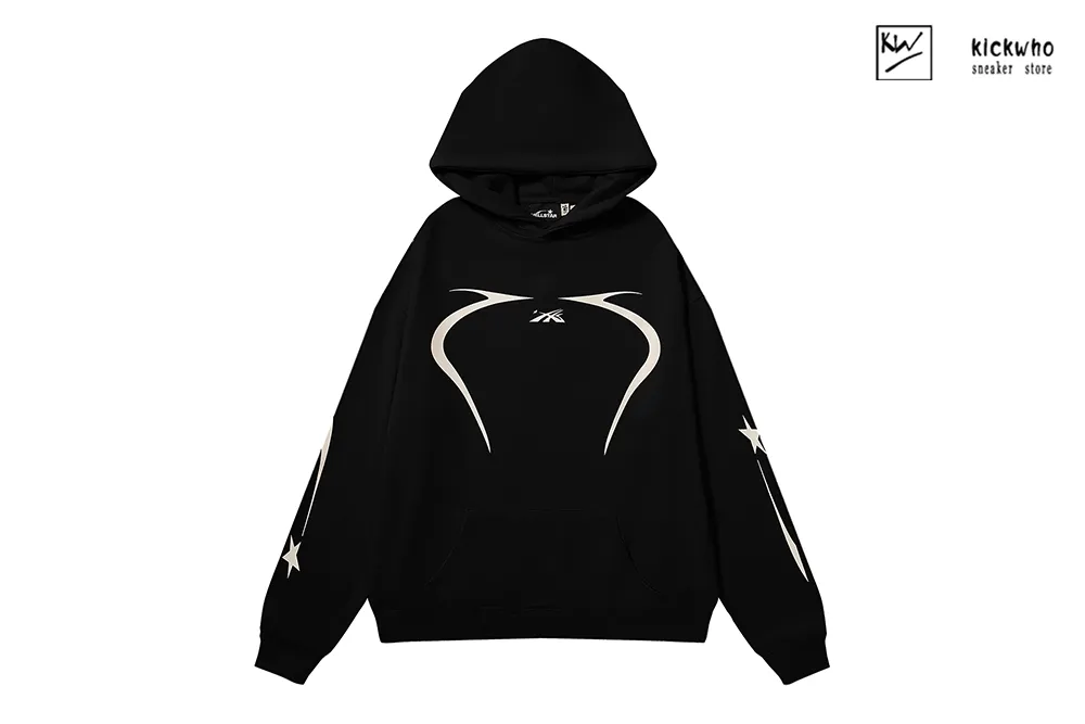 H*lst*r printing hoodie black