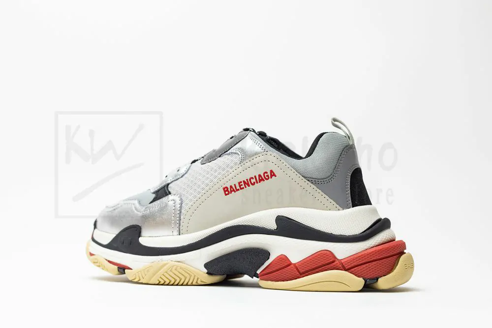 Ba*len*cia*ga triple s trainer black and silver 512175 w09o3 1081