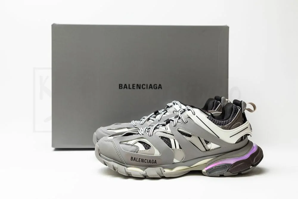 Ba*len*cia*ga track trainer grey white with led