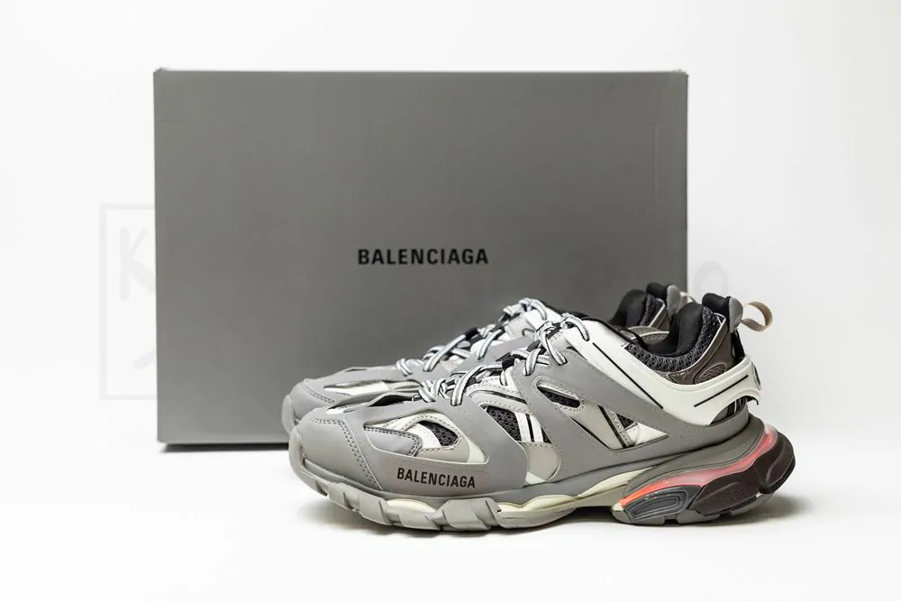 Ba*len*cia*ga track trainer grey white with led
