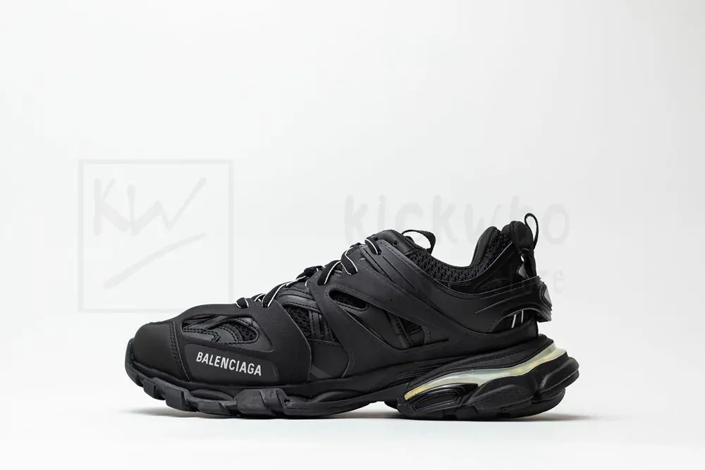 Ba*len*cia*ga track trainer black green with led
