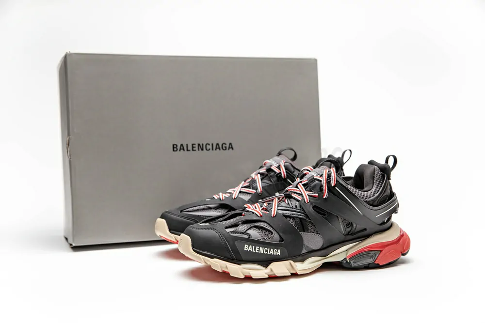 Ba*len*cia*ga sneaker tess.s.gomma maille black red 542023 w1gb6 1002