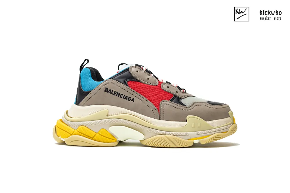 Ba*len*cia*ga triple s trainer yellow blue red 