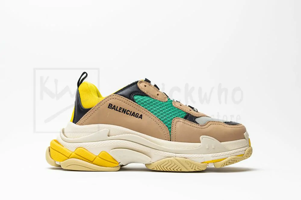 Ba*len*cia*ga triple s trainer yellow yellow green "godkiller" 516440 w09o2 7070