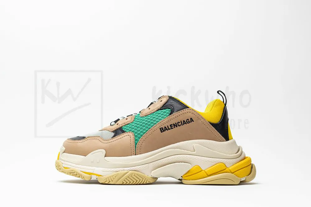 Ba*len*cia*ga triple s trainer yellow yellow green "godkiller" 516440 w09o2 7070