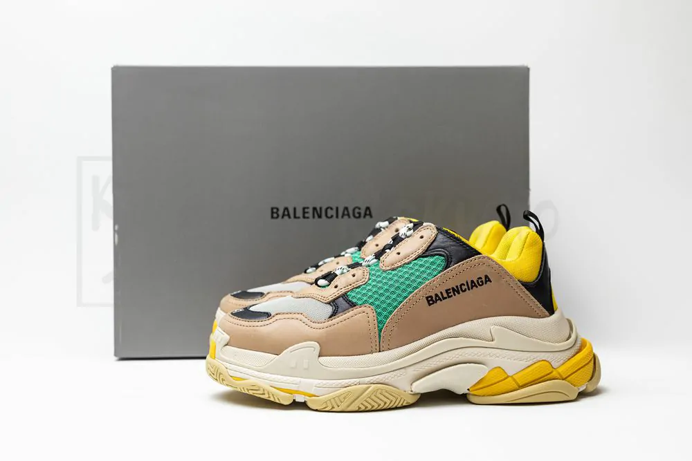 Ba*len*cia*ga triple s trainer yellow yellow green "godkiller" 516440 w09o2 7070