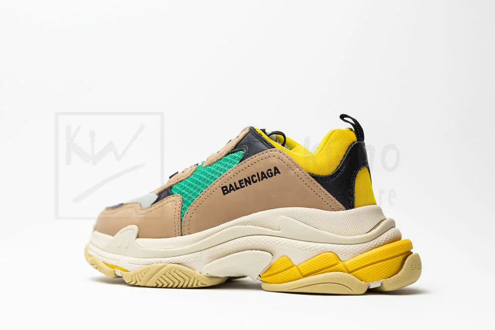Ba*len*cia*ga triple s trainer yellow yellow green "godkiller" 516440 w09o2 7070