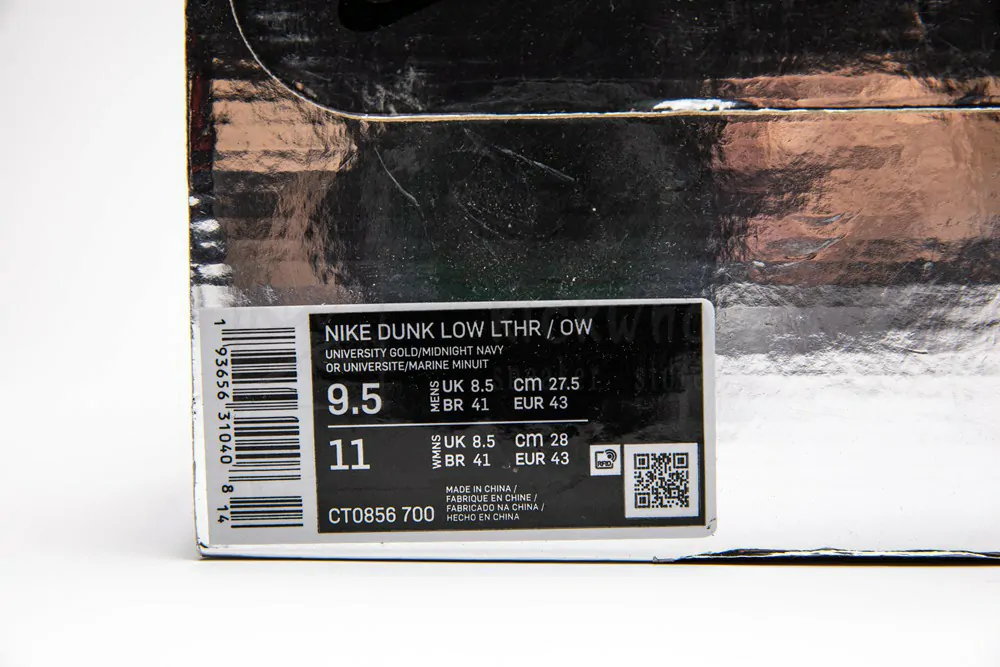 offwhite x dunk low